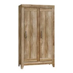 Sauder Adept Storage Wide Storage Cabinet, Craftsman Oak Finish