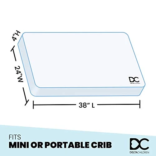 Delta Children Twinkle Stars 4" Mini Crib Mattress,Firm - Image 3