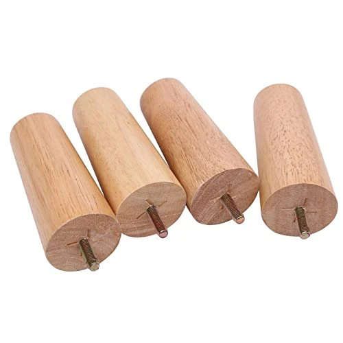 EPHASI 12CM Solid Wood Furniture Sofa Legs Set M8 Bolt Oak Tapered Replacement Sofa Bench Chair Coffee Table Cabinet Leg Set Of 4 (Color : Style 1) - Image 4