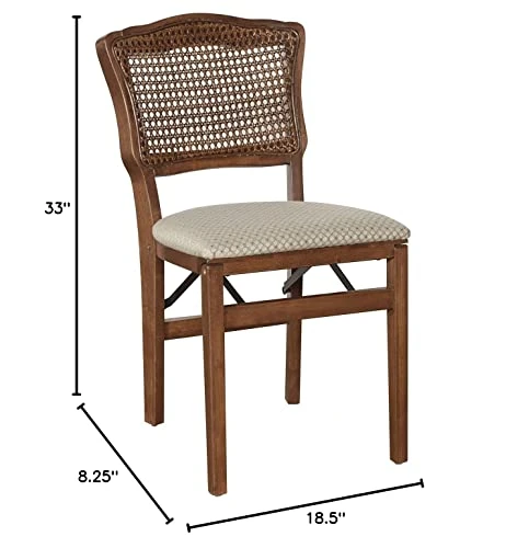 Stakmore French Cane Back Folding Chair Finish, Set Of 2, Fruitwood - Image 3