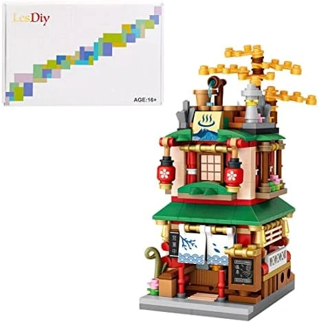 JoySeed Japanese Kimono Shop House Building Blocks Set Street View Modular Building Kit Mini Bricks NOT Compatible With Lego Architecture Creator City - 418pcs - Image 6