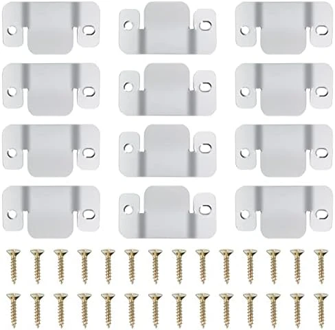 DEEPDREAM 12 Pcs Sectional Couch Connectors Metal Couch Clips Sofa Connector Interlocking Furniture Connector With 28 Pcs Screws - Image 7
