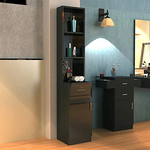 Layta Slim Tall Bathroom Storage Cabinet Freestanding Narrow Linen Cabinet, Multi-Purpose Bathroom Furniture Cabinets With Door And Shelf For Bathroom,Living Room,Corridor,Bedroom, Black - Image 2