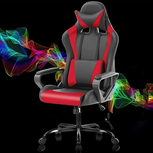PC Gaming Chair Office Chair Racing Desk Chair With Lumbar Support Arms Headrest Massage High Back PU Leather Ergonomic Computer Chair Rolling Adjustable Swivel Chair For Women Men Adult, Camo - Image 9