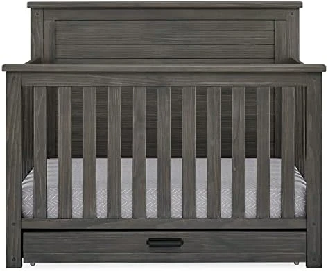 Delta Children Simmons Kids Caden 6-in-1 Convertible Crib With Trundle Drawer, Greenguard Gold Certified, Rustic Acorn - Image 11
