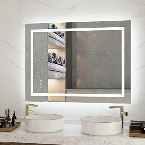 Illucid LED Mirror Oval 24x32 Inch, Anti-Fog Warm Light/Day Light Wall Mounted Bathroom Mirror Wall Switch Support Memory, Quick Hanging LED Mirrors For Bathroom - Image 10