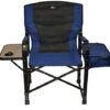Faulkner 49581 El Capitan Folding Director Chair With Tray And Cooler Bag, Blue/Black