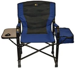 Faulkner 49581 El Capitan Folding Director Chair With Tray And Cooler Bag, Blue/Black