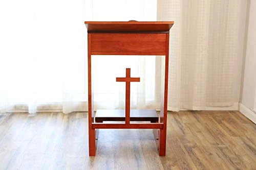 Prayer Bench Stool Table Chair Padded Kneeler Shelf Folding Wooden Church - Image 2