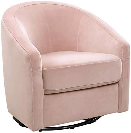 Babyletto Madison Swivel Glider In Blush Pink Velvet, Greenguard Gold And CertiPUR-US Certified - Image 11