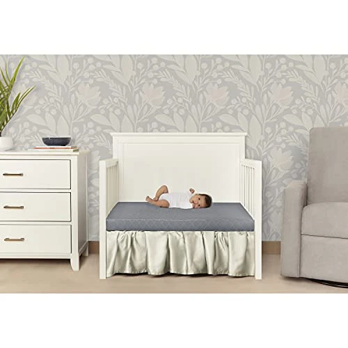 Dream On Me Aster 3" Fiber Portable Mini Crib Mattress, Waterproof Vinyl Cover, Greenguard Gold Certified, Mini Crib Mattress - Image 3