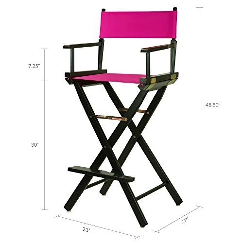 Casual Home 230-02/021-30 Director Chair 30" - Bar Height BlackFrame/Magenta Canvas - Image 5