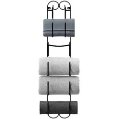 DecoBros Wall Mount Multi-Purpose Towel/Wine/Hat Rack, Bronze