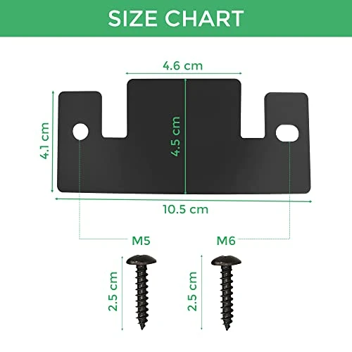 Hosrnovo Sectional Connectors, 4PCS Universal Large Metal Couch Connectors For Sectionals, 2 Sets Sofa Interlocking Furniture Connector Bracket Kit With Screws For Loveseat (Black) - Image 3