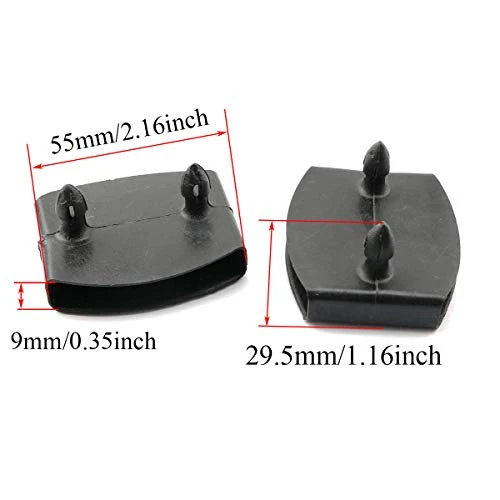 Pro Bamboo Kitchen 10pcs Bed Slat Plastic Center Cap 55x9mm Centre Bed Slat Caps Holders Replacement Part For Wooden Bed, Sofa Bed, Bunk Bed - Image 2