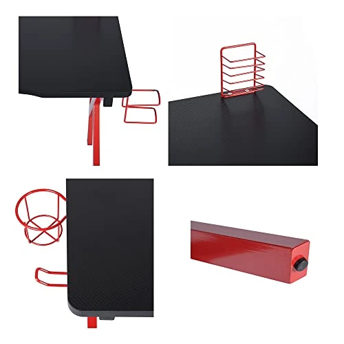MNSSRN 47.2" Student Gaming Desk, K-Leg With Cup Holder, Headphone Hook, Gamepad Mount, Cable Management, Home Office Computer Desk - Image 3