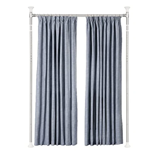 HOSKO Curtain Divider Stand - 48 To 72 Inches Expandable Room Dividerļ¼Damage Free Freestanding Vertical Tension Stand