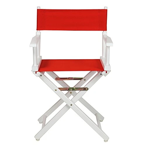 Casual Home 18" Director's Chair White Frame With Red Canvas - Image 5