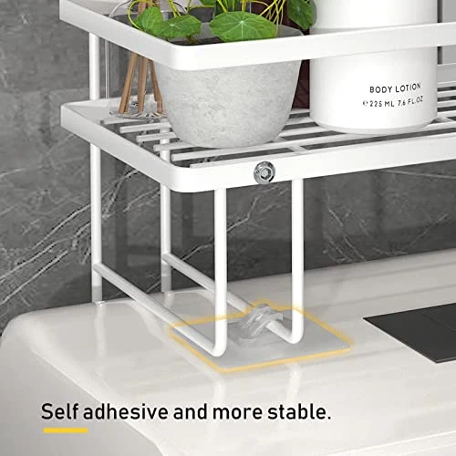 KYLE & KAY Bathroom Over The Toilet Storage Shelf, Space Saver, 1-Tier Bathroom Storage Organizer (White) - Image 5