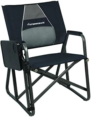 STRONGBACK Director With Innovative Lumbar Back Support Heavy Duty Camping Chair With Side Table - Image 10
