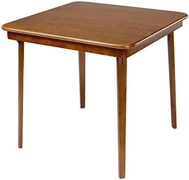 STAKMORE Straight Edge 32" Square Folding Card Table, Cherry Finish - Image 8