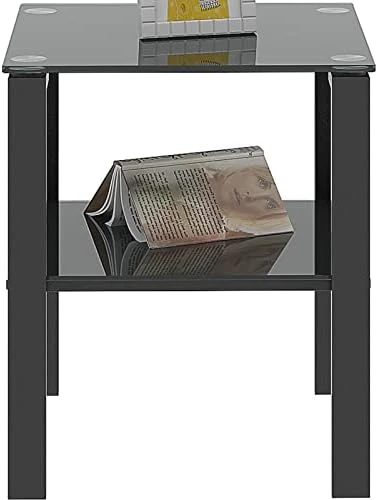 ODUSE-DAILY Glass Top Console Table For Entryway, Skinny Sofa Table, Narrow Entry Table With Black Legs, Glass Entryway Table - Image 8