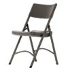 ZOWN Premium Commercial Blow Mold Banquet Folding Chair, Brown, 4 Pack