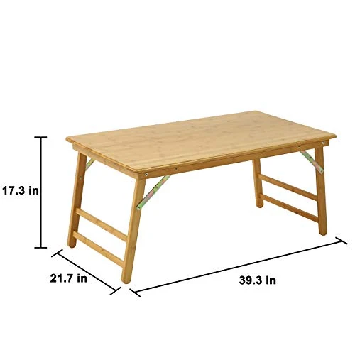 UNICOO - Bamboo Rectangular Folding Table Children's Art Craft Study Activity Table, Picnic Table, And Entertainment Table. (Table Only) - Image 4