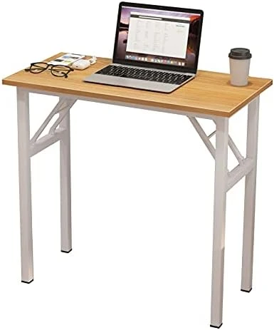 DlandHome 47 Inches Folding Table Computer Desk Portable ActivityTable Conference Table Home Office Desk, Fully Assembled Teak DND-ND5-120TB1 - Image 12