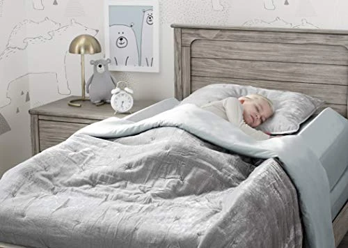 Delta Children Serta Perfect Sleeper Extra Long Foam Bedrail - Guardrail For Toddlers & Kids With Water-Resistant, Non-Slip & Machine Washable Cover - 2pk, White - Image 4