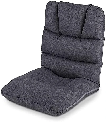 WAYTRIM 5-Position Indoor Adjustable Floor Chair, Padded Kids Gaming Sofa Chair With Backrest, Perfect For Living Room, Bedroom - Gray - Image 7