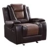 Lexicon Matteo Glider Reclining Chair, Two-Tone Brown