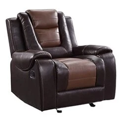 Lexicon Matteo Glider Reclining Chair, Two-Tone Brown