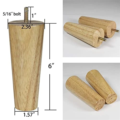 COZMAX 15cm Height Wood Color M8 Thread For Cabinet Chair Couch Table Bed Pack Of 4Pcs Kaihangwang - Image 4