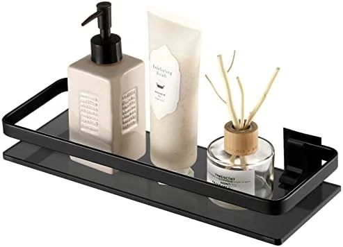 KES Bathroom Glass Shelf Aluminum Tempered Glass 8MM Extra Thick 2 Pack Rectangular 1 Tier Storage Organizer Wall Mount Silver, A4126A-P2 - Image 6