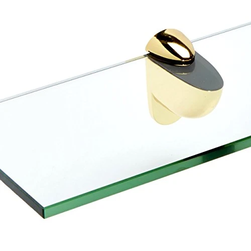 Spancraft Glass Heron Glass Shelf, Brass, 6 X 30 - Image 2
