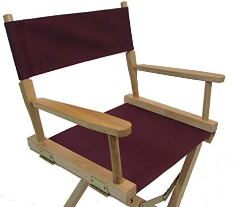 Personalized Embroidered Gold Medal Contemporary 18" Table Height Natural Frame Directors Chair - Hunter Green - Image 3