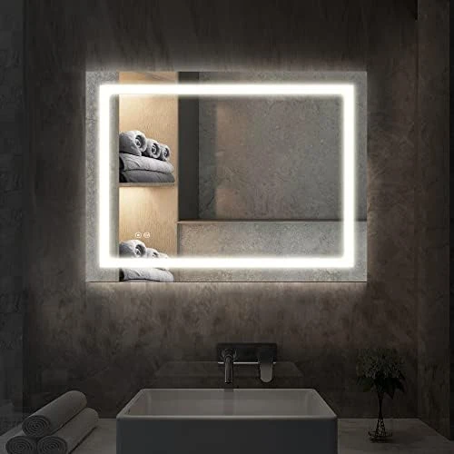Illucid LED Mirror Oval 24x32 Inch, Anti-Fog Warm Light/Day Light Wall Mounted Bathroom Mirror Wall Switch Support Memory, Quick Hanging LED Mirrors For Bathroom - Image 7