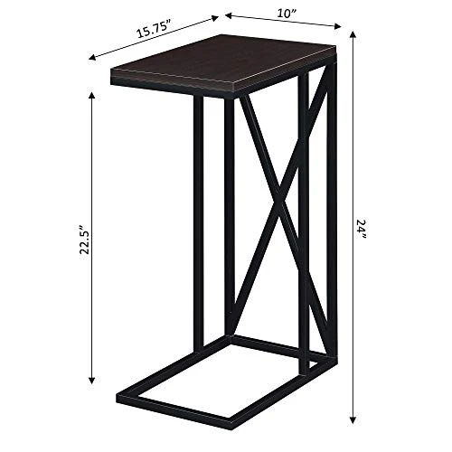 Convenience Concepts Tucson End/Side/Nesting Tables, Espresso/Black - Image 2