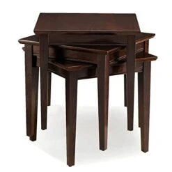 Leick Home Three Set Stacking Tables, Chocolate Oak