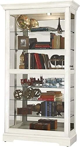 Howard Miller Tyler II Curio Cabinet 680-538 β Black Satin Finish Home Decor, Six Glass Shelves, Seven Level Display Case, Locking Slide Door, No-Reach Light - Image 7