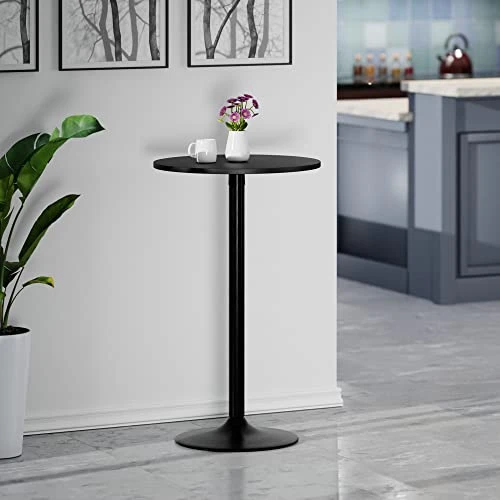 Winsome Obsidian Pub Table Round Black Mdf Top With Black Leg And Base - 23.7-Inch Top, 39.76-Inch Height - Image 4