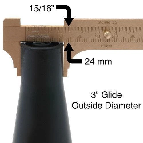 3-5/8" Tall Replacement Bed Frame Glide Feet, Cone Shaped, Set Of 9 - Image 4