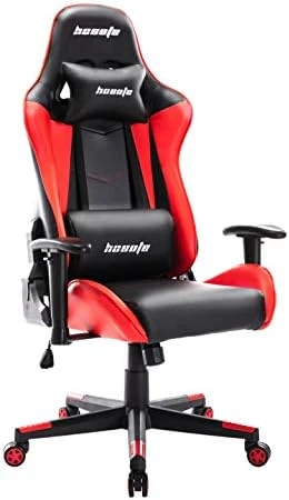 Hosote Ergonomic Gaming Chair For Adults, High Back Racing Computer Gaming Chair, E-Sports Gamer Chair, Big And Tall Video Gaming Chair, PU Leather Desk Chair Task Chair Office Chair(Red,Black) - Image 9