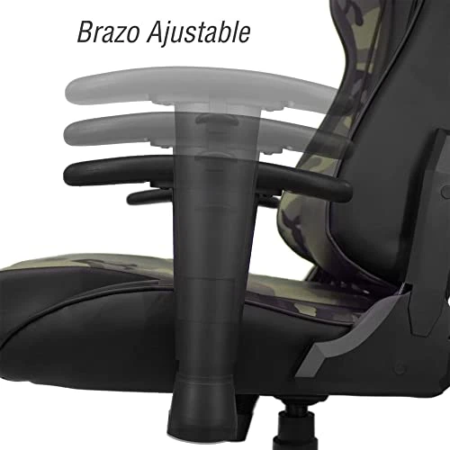 AudioTek Silla Gamer Video Juegos Gaming Reclinable C贸moda Consolas Pc Juegos Camuflaje Excelente Calidad Premium Computadora Ergonomica - Image 3