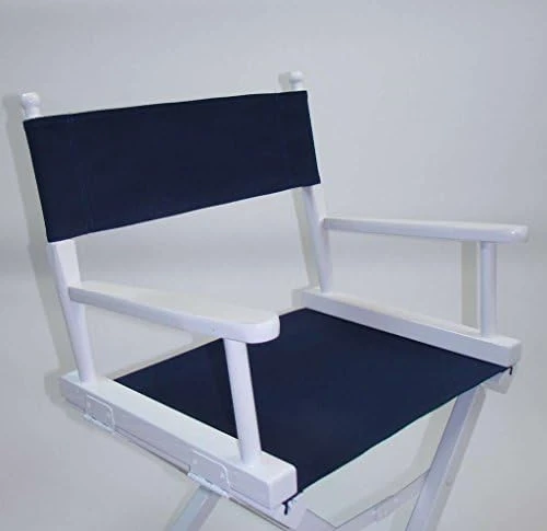 Gold Medal Contemporary 18" Table Height White Frame Directors Chair - Pink - Image 11