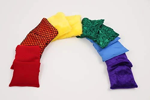 Bear Paw Creek 4" Textured Bean Bags - 12 Pack Includes Two Of Six Different Textures And Drawstring Storage Bag, Direct From USA Manufacturer - Image 3