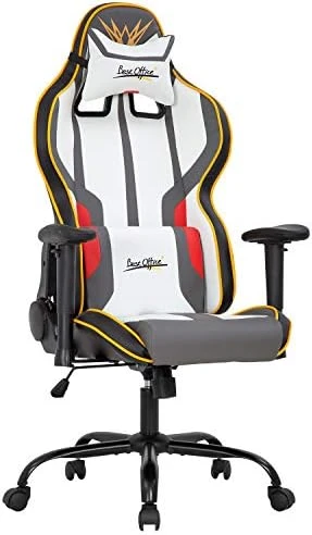 Gaming Chair Massage Office Chair Racing Computer Chair With Lumbar Support Headrest Armrest Task Rolling Swivel Ergonomic PU Leather Adjustable Desk Chair - Image 11