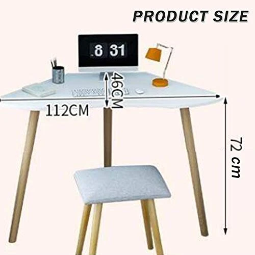 HXXXIN Triangular Desk Corner Writing Desk, Study Computer Desktop Study Writing Desk, Simple Small Apartment Space Saving Bedroom - Image 6