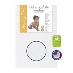 Dream On Me Sunset 3β Extra Firm Fiber Crib Mattress, Greenguard Gold Certified, Waterproof Vinyl Cover, Baby Mattresses For Cribs, Fits Mini And Portable Cribs